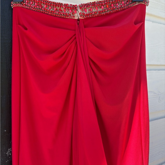 Sherri Hill Red Beaded Prom Dress - Picture 5 of 12